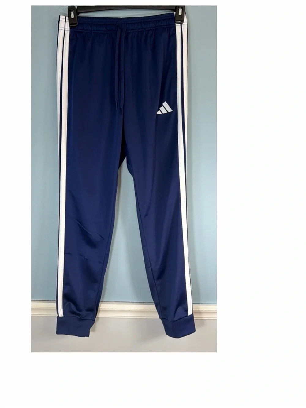 NWT Adidas Three Stripes Tricot Tapered Track Pants Straight New Workout Medium